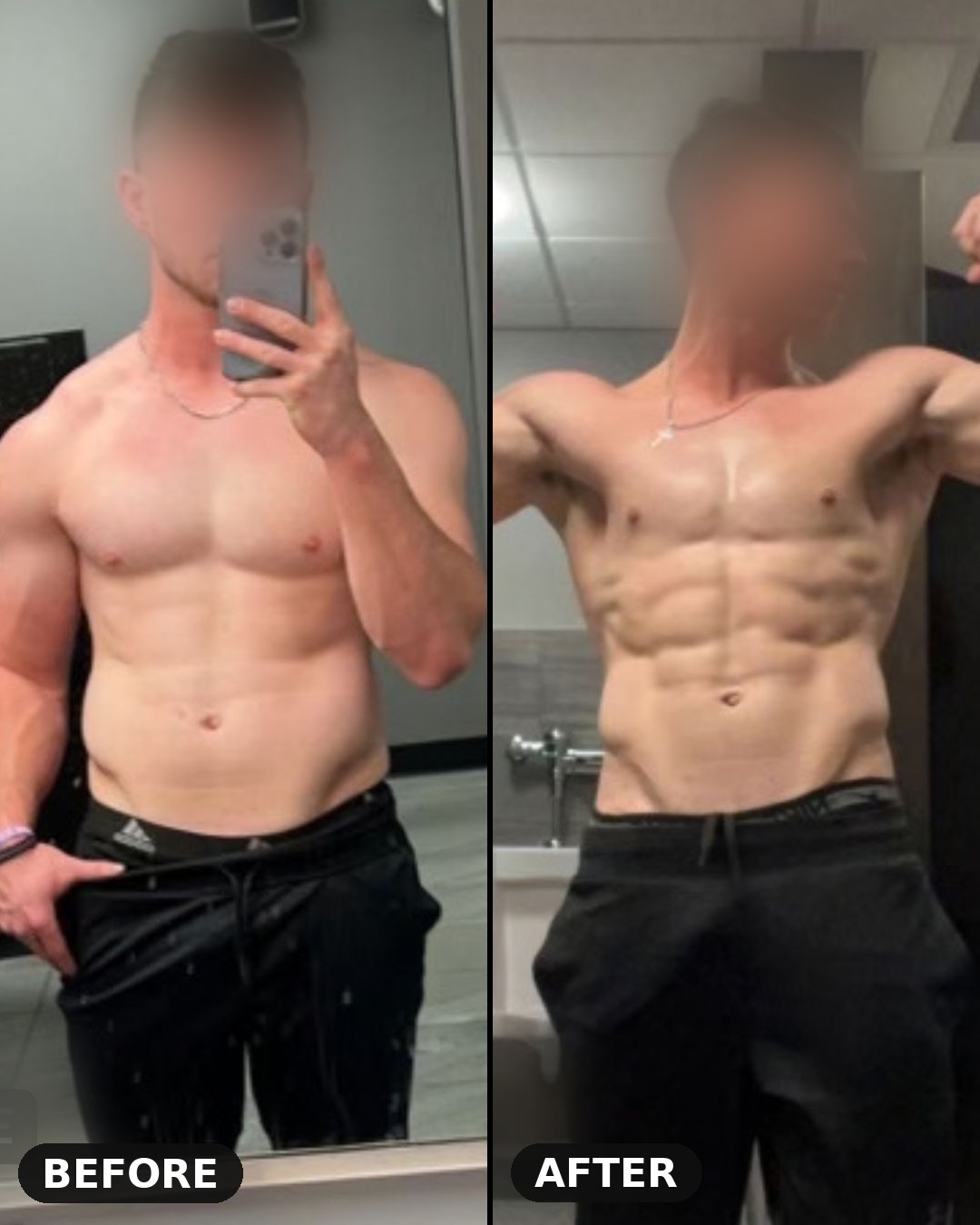 Client after working with BZ Blueprint — major body recomposition